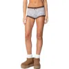 Edikted Dee Sheer Lace Micro Shorts In Light-blue