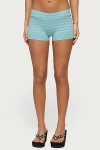 Edikted Delyla Striped Micro Shorts In Blue