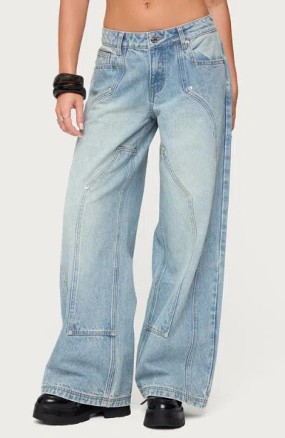 EDIKTED EDIKTED DEMA LOW RISE WESTERN WIDE LEG JEANS