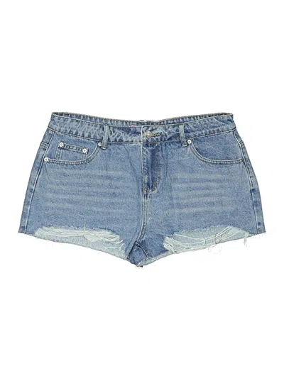 Edikted Denim Shorts In Blue