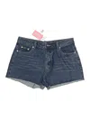 Edikted Denim Shorts In Blue