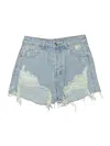Edikted Denim Shorts In Blue