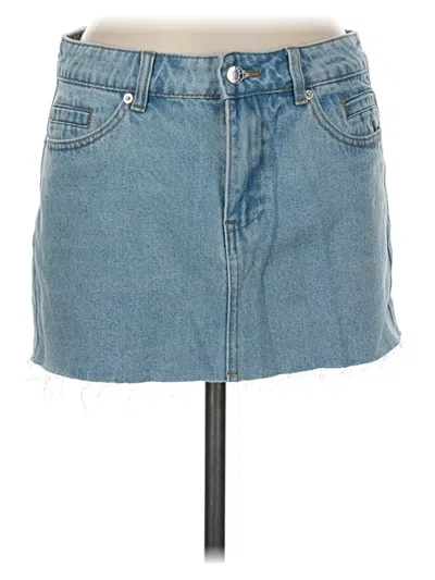 Pre-owned Edikted Denim Skirt In Blue