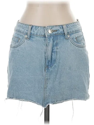 Pre-owned Edikted Denim Skirt In Blue