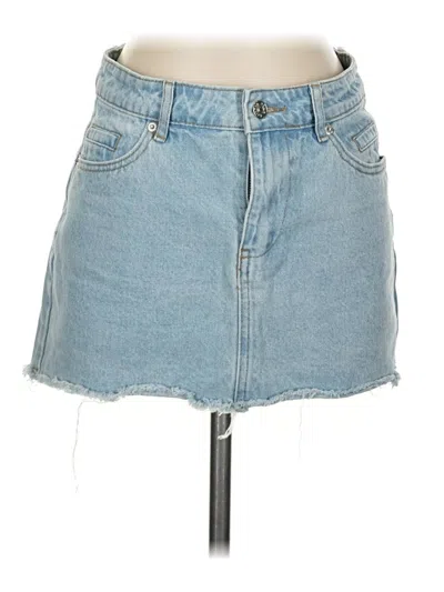 Pre-owned Edikted Denim Skirt In Blue