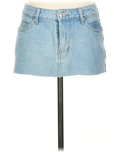 Pre-owned Edikted Denim Skirt In Blue