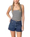Edikted Dillan Stripe Tank In Black And White