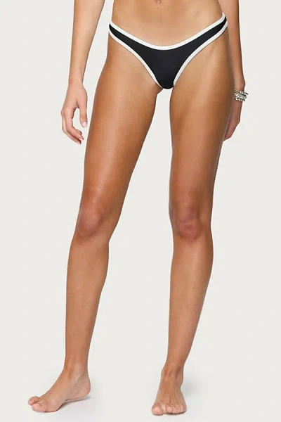 EDIKTED DINA CONTRAST BIKINI BOTTOM IN BLACK, WOMEN'S AT URBAN OUTFITTERS