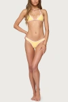 Edikted Dina Contrast Triangle Bikini Top In Yellow, Women's At Urban Outfitters In Yellow
