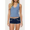 Edikted Dionne Lace Trim Stretch Cotton Tank