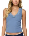 Edikted Dionne Lacey Tank Top In Blue