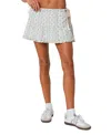 Edikted Dita Tiered Drawstring Miniskirt In Multi