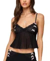 Edikted Dona Lacey Sheer Mesh Tank Top