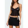 EDIKTED EDIKTED DONA LACY SHEER MESH CAMISOLE