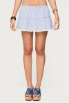 Edikted Dora Stripe Miniskirt In Blue