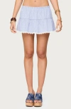 Edikted Dora Stripe Miniskirt In Blue