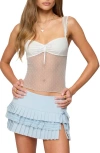 Edikted Dot Sheer Mesh Camisole
