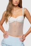 Edikted Dot Sheer Mesh Camisole