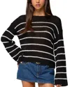 Edikted Drop Shoulder Light Knit Sweater In Black