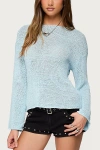 Edikted Drop Shoulder Lightweight Sweater In Blue