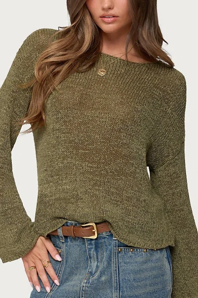 Edikted Drop Shoulder Sweater In Animal Print