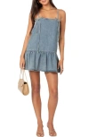 EDIKTED EDIKTED DYLAN DENIM SHIFT MINIDRESS