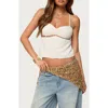 Edikted Ebba Cut Out Chiffon Top In Multi