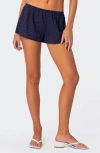 Edikted Edan Eyelet Shorts In Navy