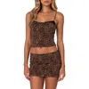 EDIKTED EDIKTED EDIN LEOPARD PRINT MESH CAMISOLE