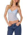 EDIKTED EIRA SHEER LACE TANK TOP