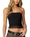 Edikted Elaina Lacey Strapless Corset In Black