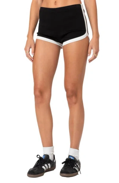 Edikted Elana Microshorts In Black-and-white