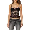 Edikted Ellen Sheer Lace Crop Camisole In Black