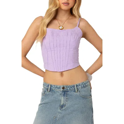 EDIKTED EDIKTED ELOWEN EYELET LACE-UP CORSET CAMISOLE
