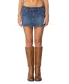 Edikted Eryn Denim Mini Skirt In Blue