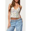 Edikted Embroidered Sequin Open Back Top In Multi