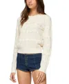 Edikted Emerie Floral Pointelle Stitch Sweater In White