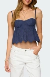 Edikted Emme Eyelet Corset Top