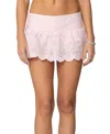 Edikted Emory Eyelet Mini Skort In Light Pink
