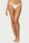 Edikted Enzo Crochet Bikini Bottoms In Neutral