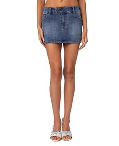 Edikted Eryn Denim Mini Skirt In Blue