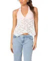 Edikted Esme Lace Halter Top In White