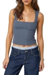 Edikted Essy Square Neck Tank In Navy
