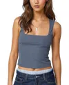 Edikted Essy Square Neck Tank In Navy