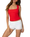 Edikted Essy Square Neck Top In Red