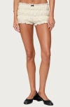 Edikted Este Textured Lace Scrunch Shorts