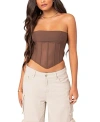 EDIKTED EVANGELINE SHEER MESH CORSET