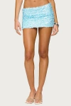 Edikted Evelina Sequin Mini Skort In Light/blue, Women's At Urban Outfitters In Gold