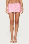 Edikted Evelina Sequin Miniskirt In Pink