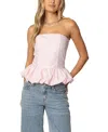 Edikted Everlee Bubble Hem Corset In Light Pink